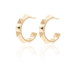 Silk & Steel Olympia Spike Hoops | Gold