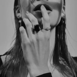 Silk & Steel Onyx Goddess Silver Ring