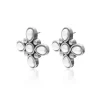 Silk & Steel Soleil Faux Pearl Earrings | Steel