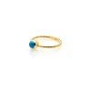 Silk & Steel Turquoise Rope Ring | Gold