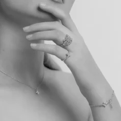 Silk+Steel | Flora | Bracelet | Clear + Silver