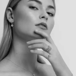 Silk+Steel | Flora | Ring | Clear + Silver | Size P