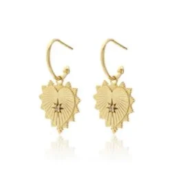 Silk&Steel Heart of Love Hoop Earrings