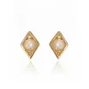 Silk&Steel Keepsake Rose Quartz & Gold Studs