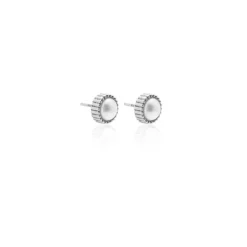 Silk&Steel Lumiere Radiant Fresh-Water Pearl Stud Earrings