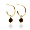 Silk&Steel Mini Tiger's Eye Hoops