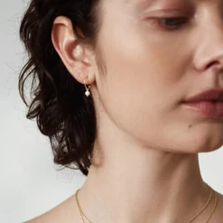 Silk&Steel Superfine Mini Pearl Hoops