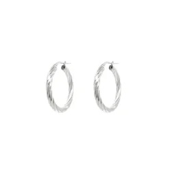 Silver | Twisted Superlight | Hoop | Earrings