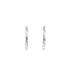 Silver | Twisted Superlight | Hoop | Earrings