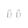 Silver Plain Hoop Earrings