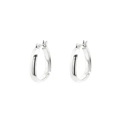 Silver Plain Hoop Earrings