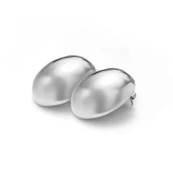 S+S Mirage Lge Hollow Dome S/Steel Earrings