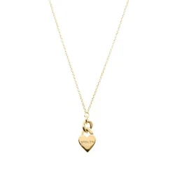 Stolen Girlfriend Club | Heavy Metal Heart | Love Chain | Gold Plated | Pendant Necklace | 46+4cm