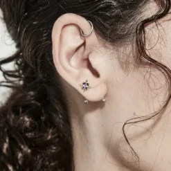 Stolen Girlfriend Club | Punk Rose | Gold Plated | Amethyst | Studs