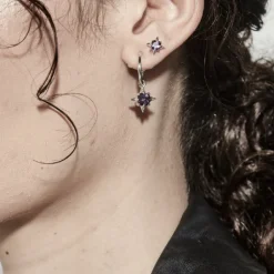 Stolen Girlfriend Club | Silver | Punk Rose | Amethyst | Sleeper | Earrings