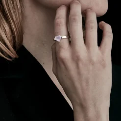 Stolen Girlfriend Club | Talon | Silver | Rose Quartz | Ring | Size S