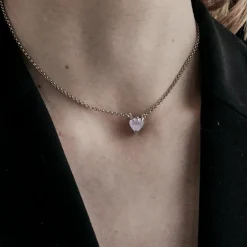 Stolen Girlfriend Club | Talon | Silver | Rose Quartz | Necklace | 42+4cm