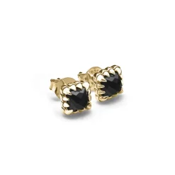 Stolen Girlfriends Club | Mini Claw Earrings | Gold | Onyx
