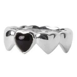 Stolen Girlfriends Club Band of Hearts Onyx Ring