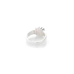 Stolen Girlfriends Club Baby Claw Ring | Silver | Rose Quartz | Size Q
