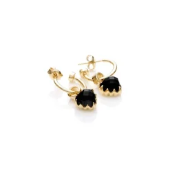 Stolen Girlfriends Club Love Anchor Onyx Earrings | Gold