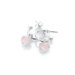 Stolen Girlfriends Club Rose Quartz Love Anchor Earrings