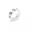 Stolen Girlfriends Club S-Logo Imprint Band Ring | Silver | Size N