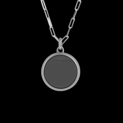 Stow Silver Medium Faceted Locket