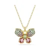 Swarovski | Idyllia | Mixed Cut | Pave | Multi Coloured Butterfly | Gold | Butterfly | Necklace