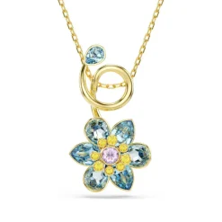 Swarovski | Idyllia | Mixed Cuts | Multi Colour Crystals | Gold | Flower Necklace
