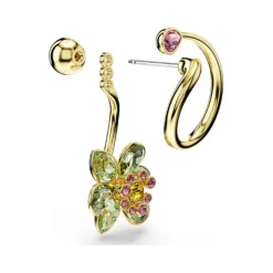 Swarovski | Idyllia | Mixed Cut | Multi Colour Crystals | Gold | Flower Earrings