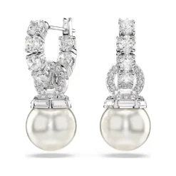 Swarovski | Matrix | Crystal Pearl | Silver | Drop | Earrings