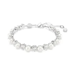 Swarovski | Matrix | Pearl Crystals | Rhodium | Tennis | Bracelet