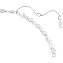 Swarovski | Matrix | Pearl Crystal | Rhodium | Tennis | Necklace