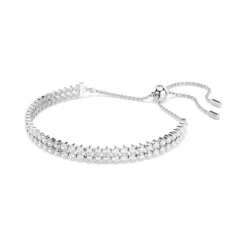 Swarovski | Matrix | Round Cut | Double | Rhodium | Tennis | Bracelet