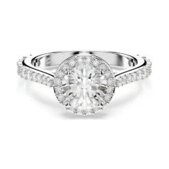 Swarovski | Una Angelic | Rhodium Plated | Ring | Size 58