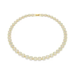 Swarovski | Una Angelic | Round Cut | Gold | Tennis | Necklace