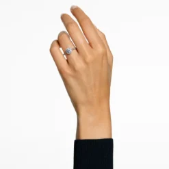 Swarovski | Una Angelic | Rhodium Plated | Ring | Size 58