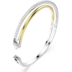 Swarovski Hyperbola Rhodium Plated Bangle (M)