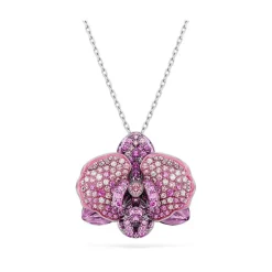 Swarovski Idyllia Pink Rhodium Plated Pendant