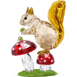 Swarovski Idyllia Squirrel and Mushrooms