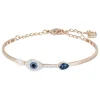 Swarovski Rose Gold Duo Evil Eye Bangle