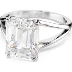 Swarovski Stilla Cocktail Ring | Rhodium Plated | Size 55