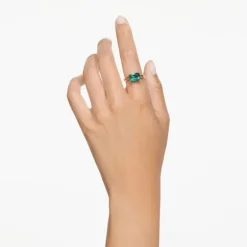 Swarovski Stilla Cocktail Ring | Gold Plated | Size 55