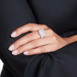 Swarovski Sublima Cocktail Ring | Rhodium Plated | Size 60