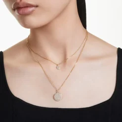 Swarovski Sublima Layered Pendant | Gold-Tone Plated