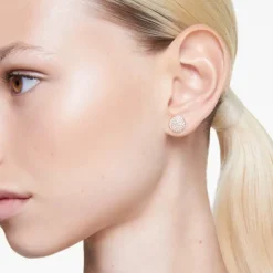 Swarovski Sublima Stud Earrings | Gold Plated