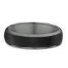 Tantalum + Carbon Wedding Band (V)