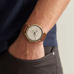 Ted Baker Phylipa Yellow Gold Case & Leather Strap