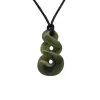 Wild at Heart Double Twist 30mm Pounamu Pendant